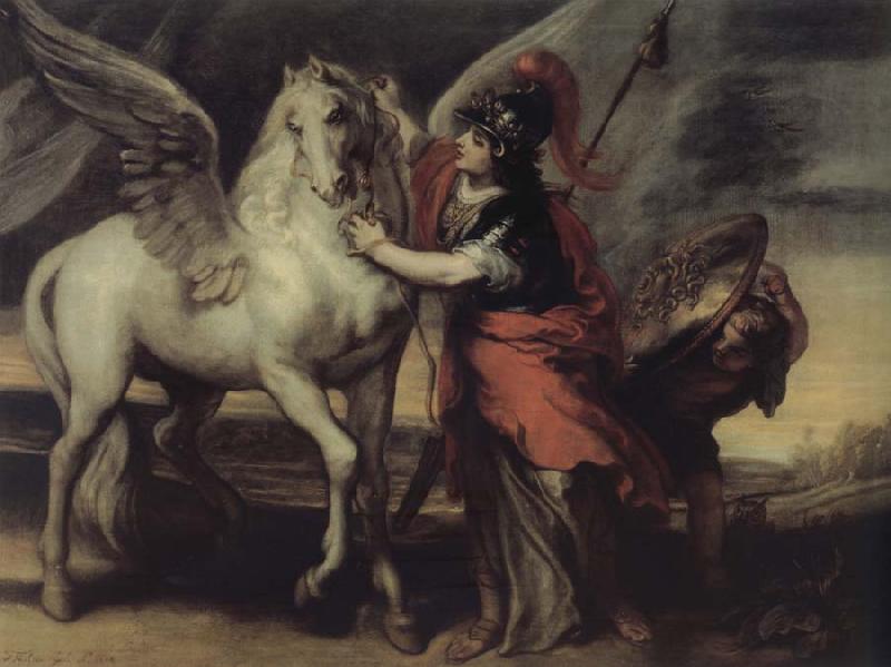 Theodor van Thulden Athene and Pegasus oil painting image